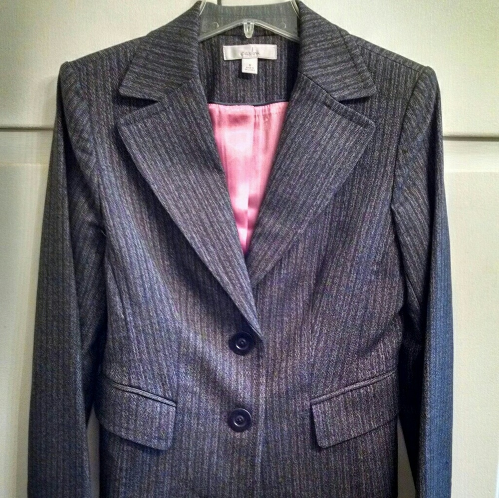 Gray Pinstripe Blazer